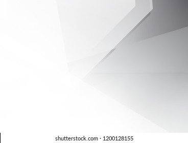 Abstract White and gray color technology modern background design vector Illustration
