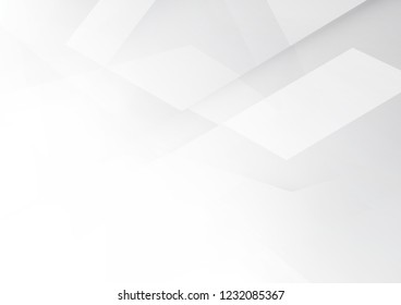 Abstract white and gray color technology modern background design vector Illustration