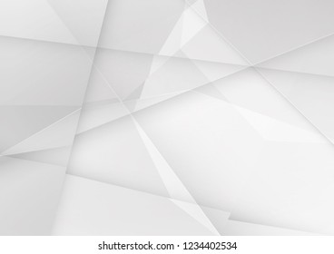 Abstract white and gray color technology modern background design vector Illustration