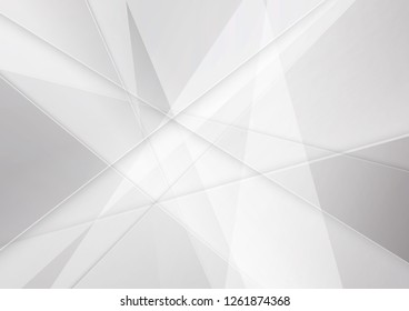 Abstract white and gray color technology modern background design vector Illustration.