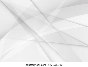 Abstract White and gray color technology modern background design vector Illustration.