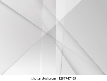 Abstract White and gray color technology modern background design vector Illustration.