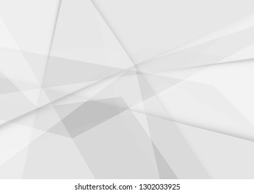 Abstract White and gray color technology modern background design vector Illustration.