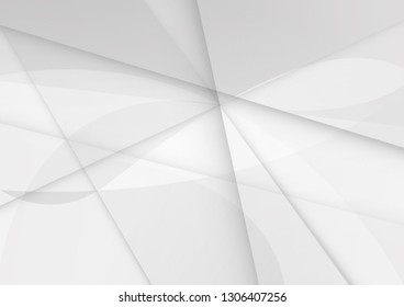 Abstract White and gray color technology modern background design vector Illustration.