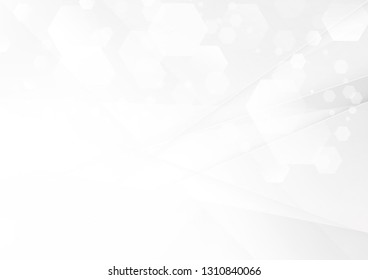Abstract White and gray color technology modern background design vector Illustration.