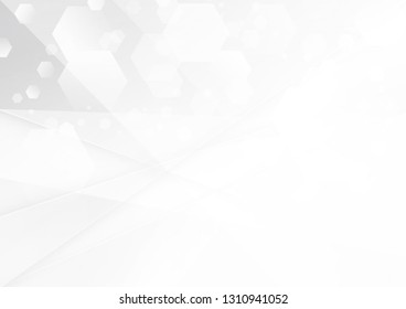 Abstract White and gray color technology modern background design vector Illustration.