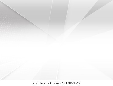 Abstract white and gray color technology modern background design vector Illustration.