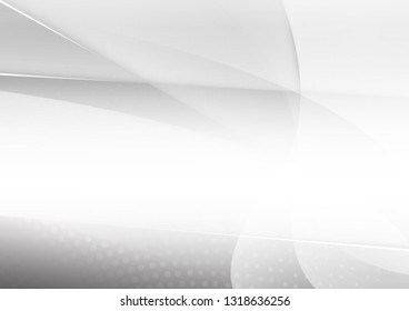 Abstract white and gray color technology modern background design vector Illustration.