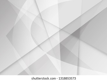 Abstract White and gray color technology modern background design vector Illustration.