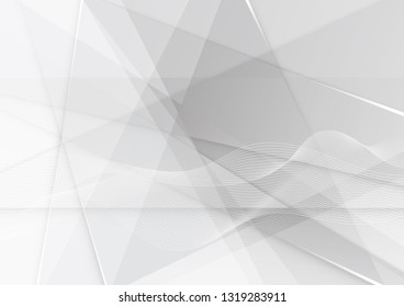 Abstract White and gray color technology modern background design vector Illustration.