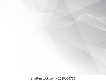 Abstract White and gray color technology modern background design vector Illustration.