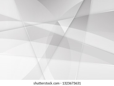 Abstract white and gray color technology modern background design vector Illustration.