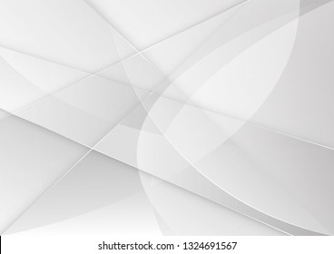 Abstract White and gray color technology modern background design vector Illustration.