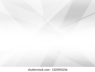 Abstract White and gray color technology modern background design vector Illustration.