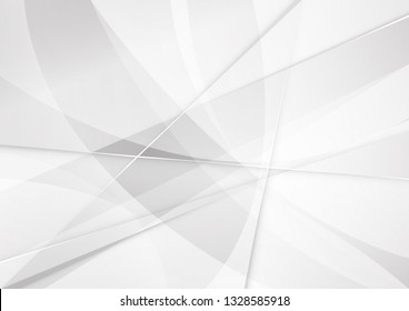 Abstract White and gray color technology modern background design vector Illustration.