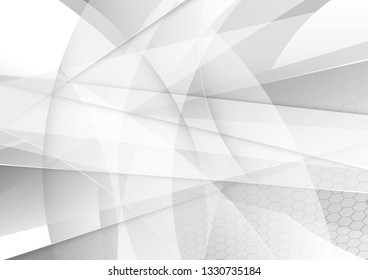 Abstract White and gray color technology modern background design vector Illustration.