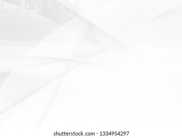 Abstract White and gray color technology modern background design vector Illustration.