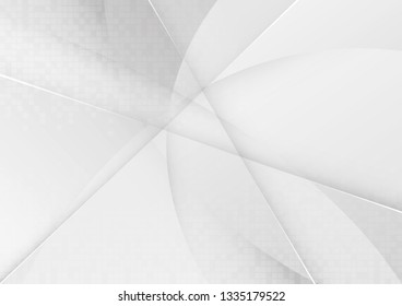 Abstract White and gray color technology modern background design vector Illustration.