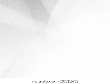 Abstract White and gray color technology modern background design vector Illustration.