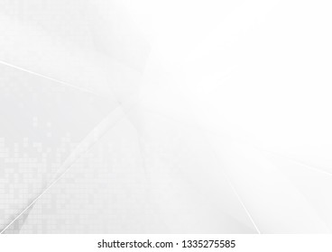 Abstract White and gray color technology modern background design vector Illustration.