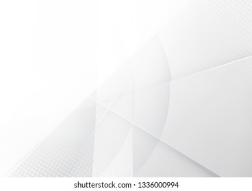 Abstract White and gray color technology modern background design vector Illustration.