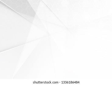 Abstract White and gray color technology modern background design vector Illustration.