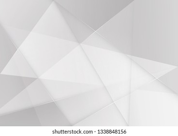 Abstract White and gray color technology modern background design vector Illustration.