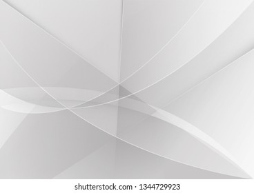 Abstract white and gray color technology modern background design vector Illustration.