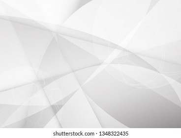 Abstract White and gray color technology modern background design vector Illustration.