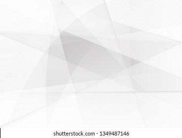 Abstract White and gray color technology modern background design vector Illustration.