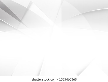 Abstract White and gray color technology modern background design vector Illustration.