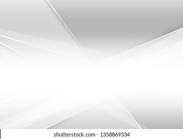 Abstract White and gray color technology modern background design vector Illustration.
