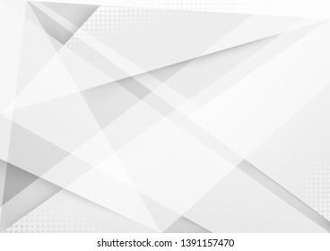 Abstract white and gray color technology modern background design. Vector Illustration.