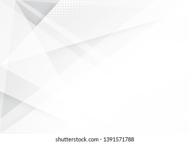 Abstract white and gray color technology modern background design. Vector Illustration.
