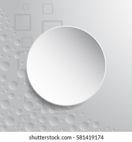 Abstract  White and gray color technology modern futuristic background, vector illustration