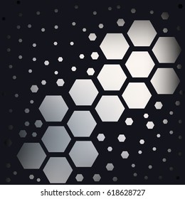 Abstract White and gray color technology modern futuristic background, vector illustration