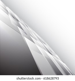Abstract White and gray color technology modern futuristic background, vector illustration