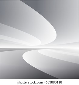 Abstract White and gray color technology modern futuristic background, vector illustration