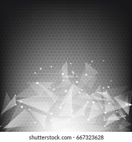 Abstract White and gray color technology modern futuristic background, vector illustration