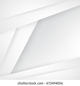 Abstract  White and gray color technology modern futuristic background, vector illustration