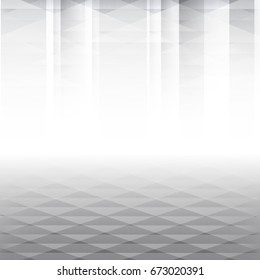 Abstract  White and gray color technology modern futuristic background, vector illustration
