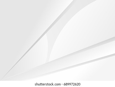 Abstract White and gray color technology modern futuristic background, vector illustration