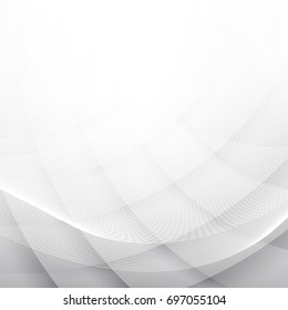 Abstract White and gray color technology modern futuristic background, vector illustration
