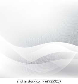 Abstract White and gray color technology modern futuristic background, vector illustration