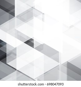 Abstract White and gray color technology modern futuristic background, vector illustration