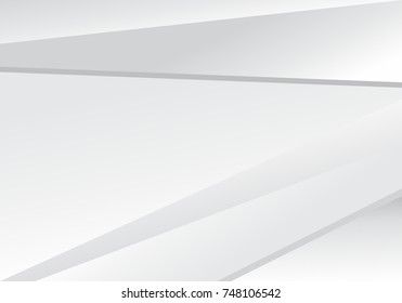 Abstract White and gray color technology modern futuristic background, vector illustration