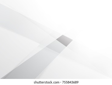 Abstract white and gray color technology modern background design vector Illustration