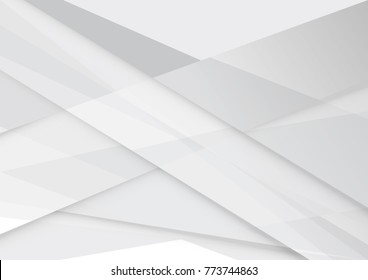 Abstract white and gray color technology modern background design vector Illustration