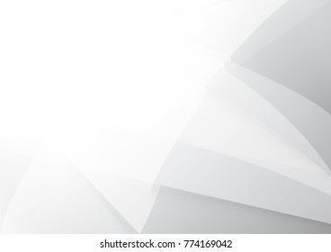 Abstract white and gray color technology modern background design vector Illustration