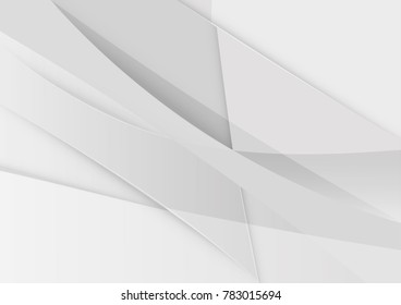 Abstract white and gray color technology modern background design vector Illustration